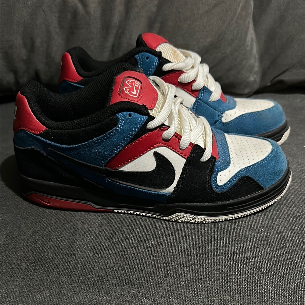Nike Red and Blue Retro Sneakers - Picture 4 of 5